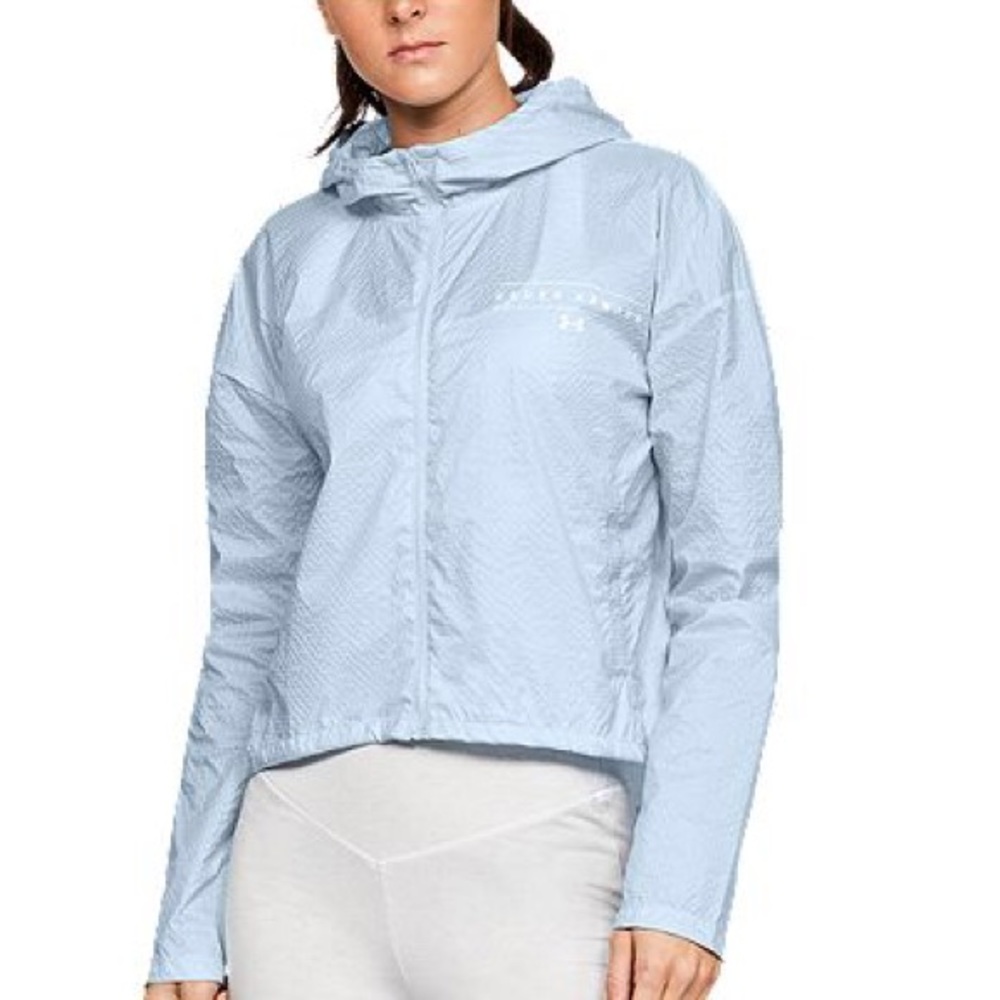 NWOT Under Armour Women's Hybrid Full Zip Jacket Light Blue Size Small